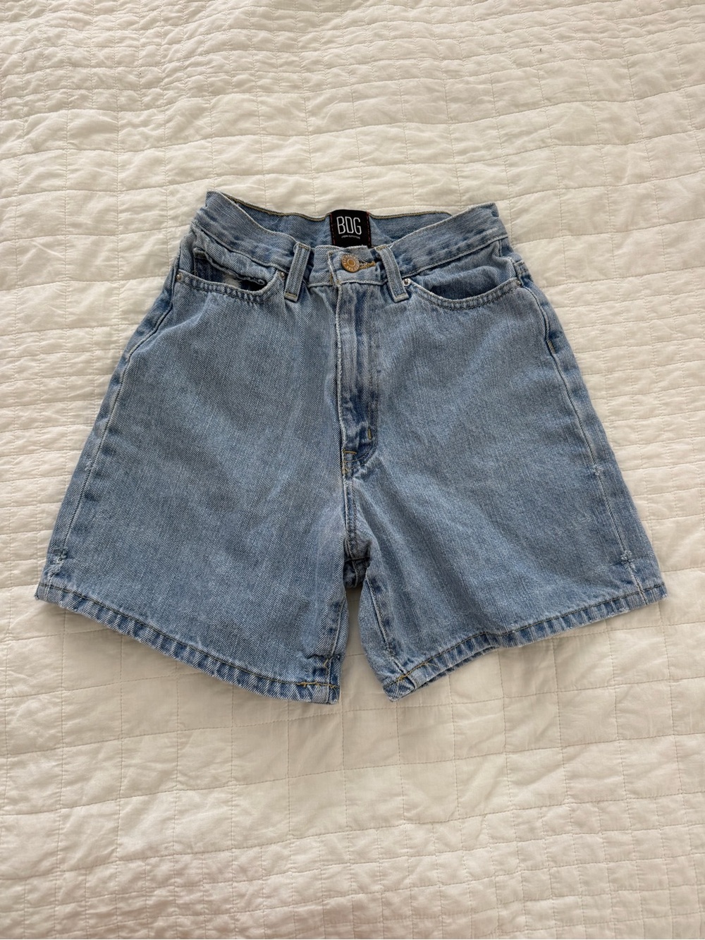 BDG Light Blue Mom High-Rise Denim Shorts